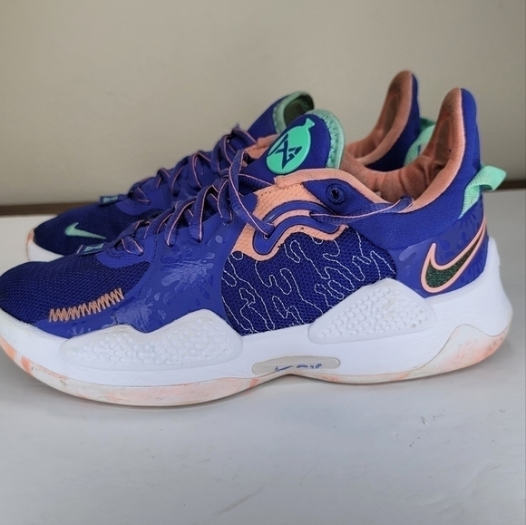 Nike Mens  PG 5 Paul George LA Drip Lapis Blue Void CW3143-400 Basketball Shoes - Picture 1 of 7